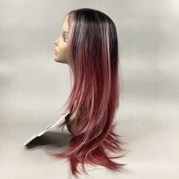 Catherine TT1B/RO.PK Long Straight Layers 13x7 Glueless Lace Front Wig Synthetic - Picture 5 of 9